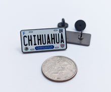 Load image into Gallery viewer, Chihuahua Car Plate Pin For Caps And Clothing Enamel Badge Pin CHIH Original Mexico plate Pin Mexican Pin