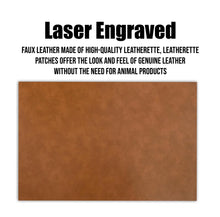 Load image into Gallery viewer, Aguascalientes Faux Leather Patch - Brown Leather Iron-On for Jackets, Vests Aguilar Mexican Flag Eagle Aguilar Mexicana AGS 3"