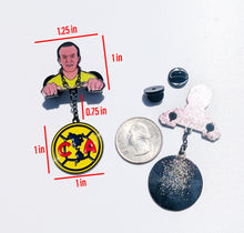 Load image into Gallery viewer, America Cuautemoc Pin Chain For Caps And Clothing Enamel Badge Mexican Flag Brooches backpack Embellishments Aguilas del America Mexico Soccer