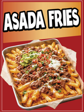 Load image into Gallery viewer, Asada Fries Decal Window Sticker Food Truck Concession Vinyl Restaurant Food Image Sticker