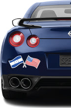 Load image into Gallery viewer, Honduras & USA Unity Flags Decal Car Window Vinyl Sticker Catracho USA Trucking
