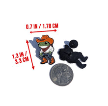 Load image into Gallery viewer, Cowboy Frog Pin For Caps And Clothing Enamel Badge Frog Brooches Western backpack Embellishments