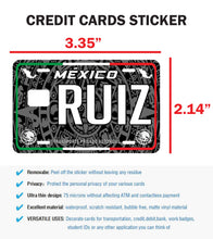 Load image into Gallery viewer, Ruiz Credit Card Skin Cover Vinyl Stickers (4 Pack) -Mexican Decal Mexico Car Plate adhesive Ruiz