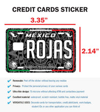 Load image into Gallery viewer, Rojas Credit Card Skin Cover Vinyl Stickers (4 Pack) -Mexican Decal Mexico Car Plate adhesive Rojas