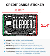 Load image into Gallery viewer, Guerrero Credit Card Skin Cover Vinyl Stickers (4 Pack) -Mexican Decal Mexico Car Plate adhesive Guerrero