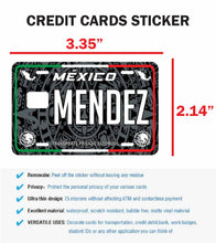 Load image into Gallery viewer, Mendez Credit Card Skin Cover Vinyl Stickers (4 Pack) -Mexican Decal Mexico Car Plate adhesive Mendez