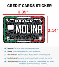 Load image into Gallery viewer, Molina Credit Card Skin Cover Vinyl Stickers (4 Pack) -Mexican Decal Mexico Car Plate adhesive Molina