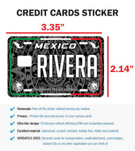 Load image into Gallery viewer, Rivera Credit Card Skin Cover Vinyl Stickers (4 Pack) -Mexican Decal Mexico Car Plate adhesive Rivera