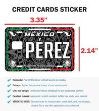 Load image into Gallery viewer, Perez Credit Card Skin Cover Vinyl Stickers (4 Pack) -Mexican Decal Mexico Car Plate adhesive Perez