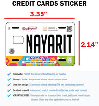 Load image into Gallery viewer, Nayarit Credit Card Skin Cover Vinyl Stickers (4 Pack) - NAY Mexican Decal