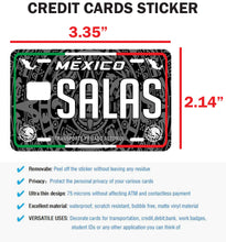 Load image into Gallery viewer, Salas Credit Card Skin Cover Vinyl Stickers (4 Pack) -Mexican Decal Mexico Car Plate adhesive Salas