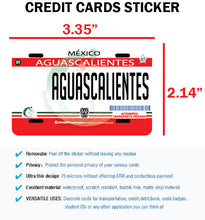 Load image into Gallery viewer, Aguascalientes Credit Card Skin Cover Vinyl Stickers (4 Pack) - AGS Mexican Decal