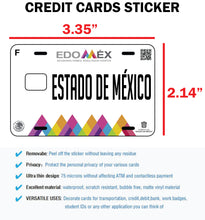 Load image into Gallery viewer, Estado de Mexico Credit Card Skin Cover Vinyl Stickers (4 Pack) - Mexican Decal