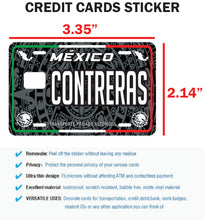 Load image into Gallery viewer, Contreras Credit Card Skin Cover Vinyl Stickers (4 Pack) -Mexican Decal Mexico Car Plate adhesive Contreras