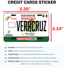 Load image into Gallery viewer, Veracruz Credit Card Skin Cover Vinyl Stickers (4 Pack) - VER Mexican Decal