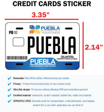 Load image into Gallery viewer, Puebla Credit Card Skin Cover Vinyl Stickers (4 Pack) - PUE Mexican Decal