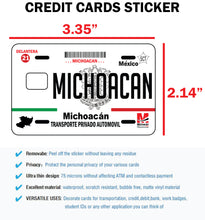 Load image into Gallery viewer, Michoacan Credit Card Skin Cover Vinyl Stickers (4 Pack) - MICH Mexican Decal