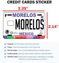 Load image into Gallery viewer, Morelos Credit Card Skin Cover Vinyl Stickers (4 Pack) - MOR Mexican Decal