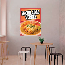 Load image into Gallery viewer, Enchiladas Verdes Decal Window Sticker Mexican Food Truck Sign Concession Vinyl Restaurant Comida Mexicana