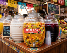 Load image into Gallery viewer, Ensalada Vinyl Sticker Aguas Frescas Vitrolero sticker Fruit Mix Sticker Water Jar decal 3x10in