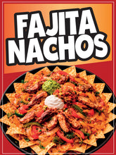 Load image into Gallery viewer, Fajta Nachos Decal Window Sticker Mexican Food Truck Sign Concession Vinyl Restaurant Comida Mexicana