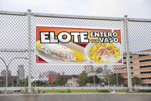 Load image into Gallery viewer, Elote Entero y En Vaso Vinyl Banner advertising Sign Full color any size Indoor Outdoor Advertising Vinyl Sign With Metal Grommets  Sign