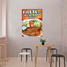 Load image into Gallery viewer, Filete de Pescado Frito Sticker Window Sticker Mexican Truck Concession Vinyl Restaurant Wall Poster Sticker Seafood Fried Fish