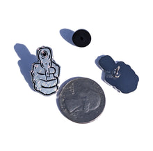 Load image into Gallery viewer, Firearm on Hand Pointing Pin For Caps And Clothing Enamel Badge