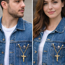 Load image into Gallery viewer, Jesus Pin Chain For Caps And Clothing Enamel Badge Jesus on cross Brooches backpack Embellishments Christian Faith