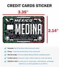 Load image into Gallery viewer, Medina Credit Card Skin Cover Vinyl Stickers (4 Pack) -Mexican Decal Mexico Car Plate adhesive Medina