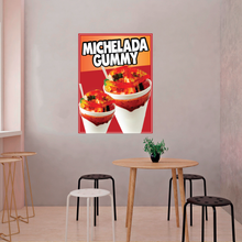 Load image into Gallery viewer, Michelada Gummy Decal Window Sticker Mexican Food Truck Concession Vinyl Restaurant Mexican drink Image Sticker
