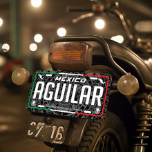 Load image into Gallery viewer, Aguilar Mexico Car Plate aluminum License Plate Mexican Mexico Aguilar Last Name