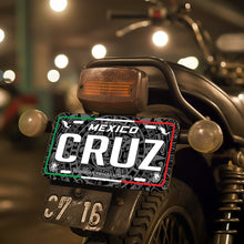 Load image into Gallery viewer, Cruz Mexico Car Plate aluminum License Plate Mexican Mexico Cruz Last Name