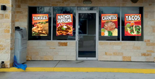 Load image into Gallery viewer, Nachos Supreme Decal Window Sticker Mexican Food Truck Concession Vinyl Restaurant Mexican Nachos with Fajiitas Image