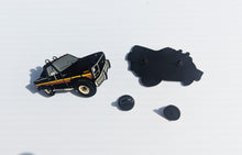 Load image into Gallery viewer, Pin Black Truck Pin For Caps And Clothing Enamel Badge Pick Up Truck Pin Trucking Pins Black with Stripes Pick Up Truck