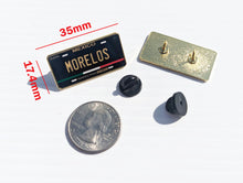 Load image into Gallery viewer, Pin Morelos Car Plate Pin For Caps And Clothing Enamel Badge Pin MOR Mexico