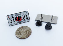 Load image into Gallery viewer, Sinaloa Car Plate Pin For Caps And Clothing Enamel Badge Pin SIN Original Mexico plate Pin