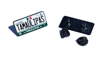 Load image into Gallery viewer, Tamaulipas Car Plate Pin For Caps And Clothing Enamel Badge Pin TAMPS Original Mexico plate Pin