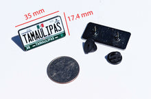 Load image into Gallery viewer, Tamaulipas Car Plate Pin For Caps And Clothing Enamel Badge Pin TAMPS Original Mexico plate Pin