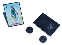 Load image into Gallery viewer, La Dama Pin For Caps And Clothing Enamel Badge Pin Loteria Pin Mexico Pin Mexican Pin Polaca Game Pin Lady Pin