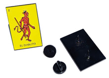 Load image into Gallery viewer, El Diablito Pin For Caps And Clothing Enamel Badge Pin Loteria Pin Mexico Pin Mexican Pin Polaca Game Pin Devil Pin