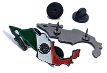 Load image into Gallery viewer, Mexico Pin For Caps And Clothing Enamel Badge Pin Mexican Pin Mexican Flag Pin Mexico Pin Hispanic Pin Map of Mexico Pin