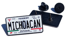 Load image into Gallery viewer, Michoacan Car Plate Pin For Caps And Clothing Enamel Badge Pin MICH Original Mexico plate Pin Mexican Pin Michoacan Pin