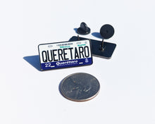 Load image into Gallery viewer, Queretaro Car Plate Pin For Caps And Clothing Enamel Badge Pin QRO Original Mexico plate Pin Mexican Pin Queretaro Pin
