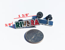 Load image into Gallery viewer, Pin Rivera Pin For Caps And Clothing Enamel Badge Pin Rivera Mexican Letters Pin Mexican Flag Pin Latino Pin Mexico Pin