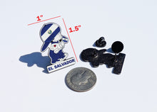 Load image into Gallery viewer, El Salvador Pin For Caps And Clothing Enamel Badge Pin Salvadorian Boy Pin Salvadorian Flag Pin