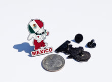 Load image into Gallery viewer, Mexico Pin For Caps And Clothing Enamel Badge Pin Mexican Boy Pin Mexican Flag Pin