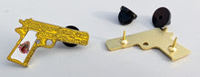 Load image into Gallery viewer, Gun Virgin MaryPin For Caps And Clothing Enamel Badge Pin Firearm with Virgen Maria Pin Gun Pin Guadalupe Pin Arma Pin