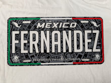 Load image into Gallery viewer, Fernandez Car Plate aluminum License Plate Mexican Mexico Cuvas Last Name