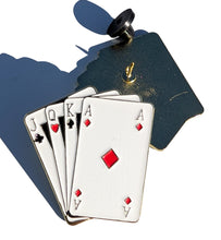 Load image into Gallery viewer, Pin Poker cards Pin for Caps Clothing Enamel Badge Aces card Pin heart diamond